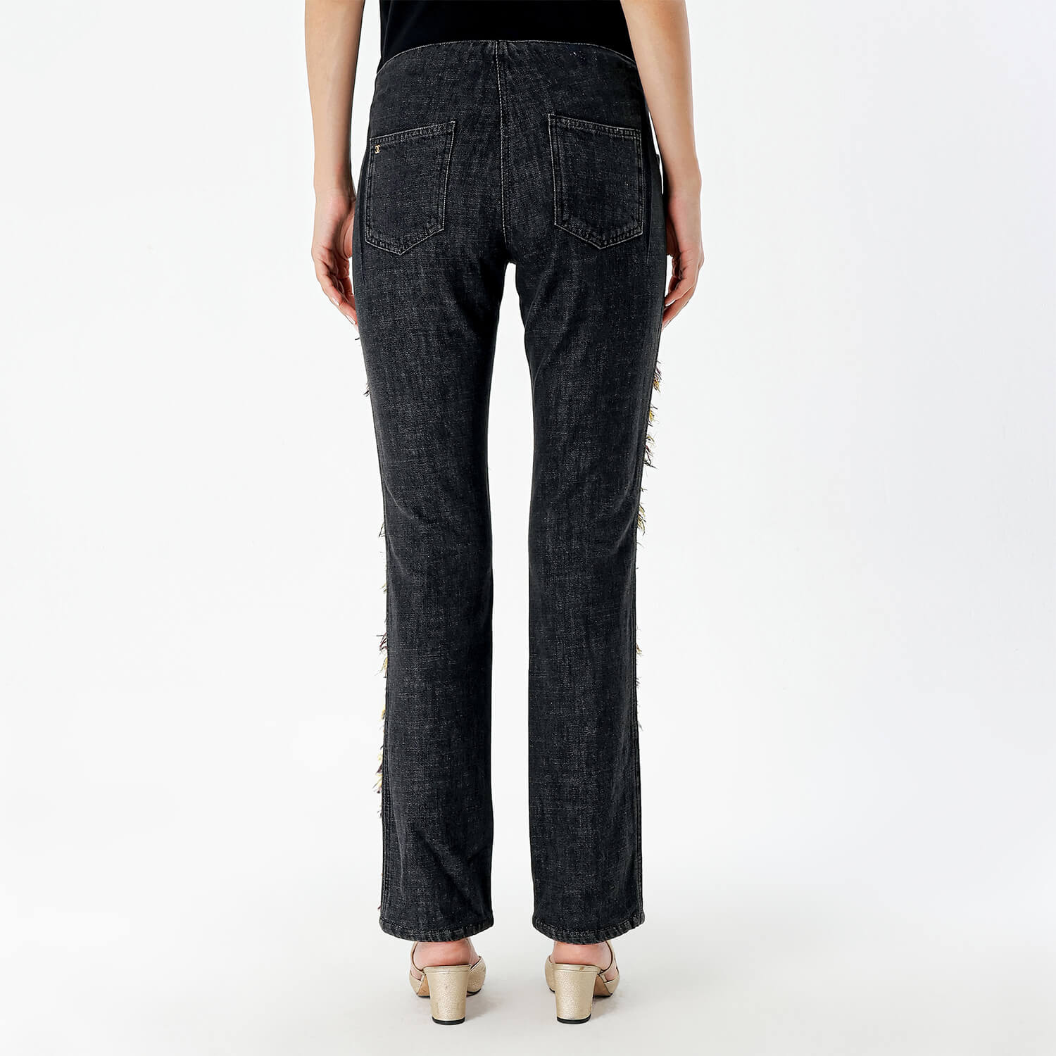 Chanel - Black Cotton Denim Eaves Pants